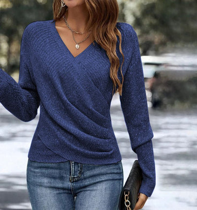 Wickelpullover mit V-Ausschnitt | Weich & Stilvoll | Femininer Stil