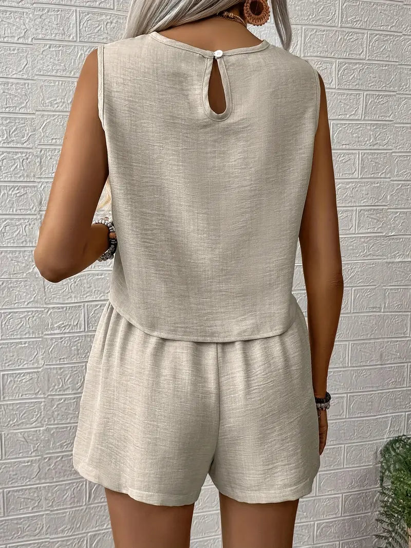 Calistae – Elegantes, ärmelloses Lounge-Set mit Struktur