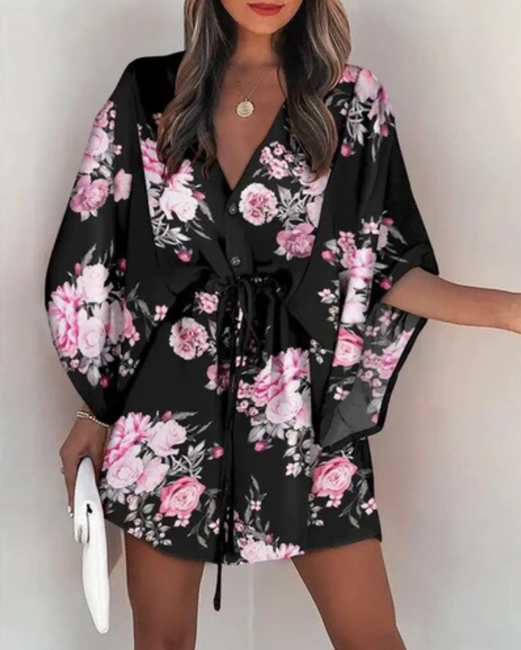Nerezza – Stilvolles Kleid mit tropischem Print