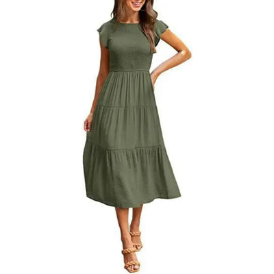 Paloma – Elegantes Midikleid aus Baumwolle mit Stufen