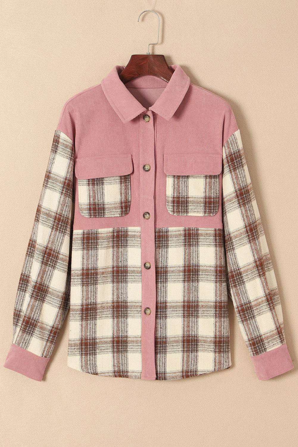 Cord-Hemdjacke mit Karomuster | Weicher Komfort | Lässiger Stil