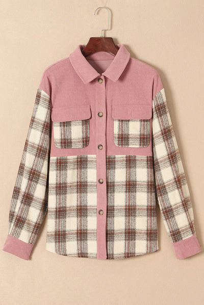 Cord-Hemdjacke mit Karomuster | Weicher Komfort | Lässiger Stil