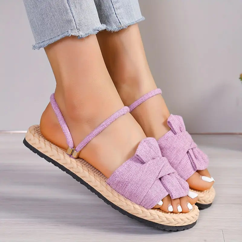 Dahlis – Sandalen mit Knöchelriemen und Schleife
