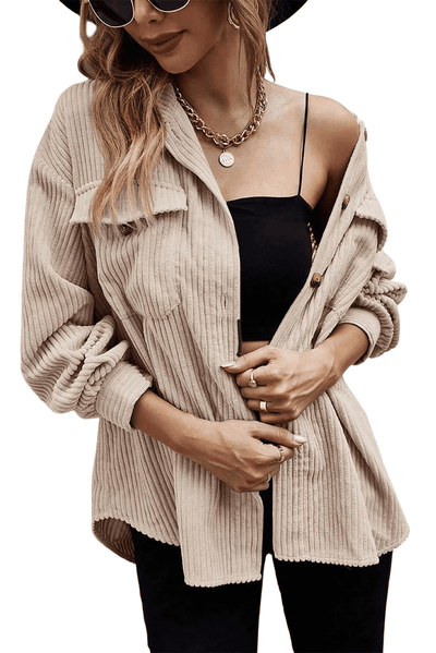 Oversized Cordbluse | Lässiger Komfort | Moderner Stil