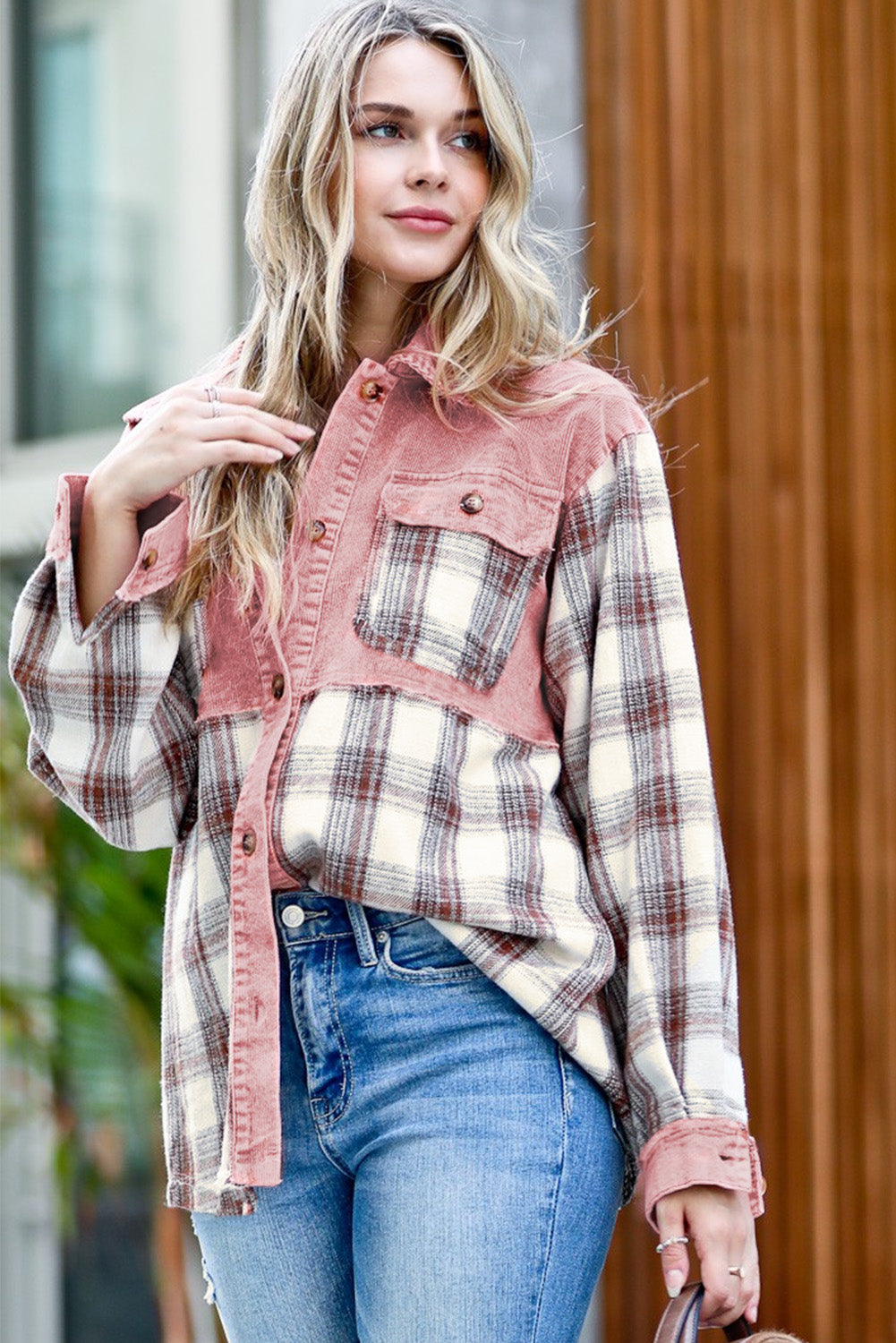 Cord-Hemdjacke mit Karomuster | Weicher Komfort | Lässiger Stil