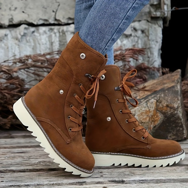 Avelena | Damen Einfarbige Kurzstiefel