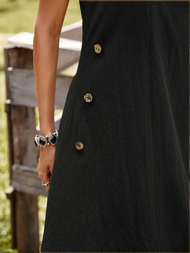 Joia – Boho-Chic-Kleid mit ärmellosem Taschentuchsaum