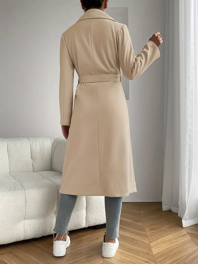 Avelena | Schlanker Serenity Trenchcoat mit Aufgesetzten Taschen
