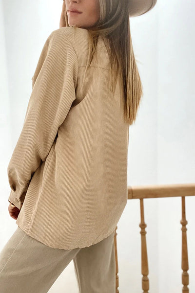 Cordjacke mit Rüschen| Eleganter Look | Komfort & Stil