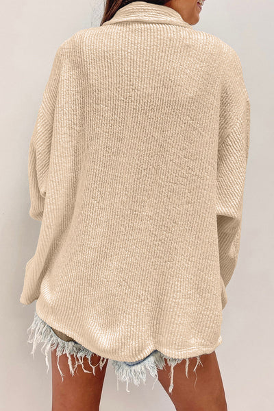 Cordhemdjacke mit Oversized-Passform | Strukturierte Oberfläche | Lässiger Stil