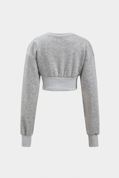 Celine | Stylisches Sweat-Zweiteiler-Set mit Cropped-Pullover & Skaterrock