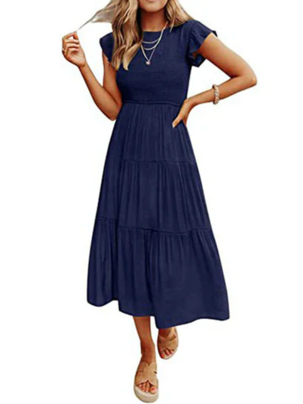 Ravelle – Stilvolles Midikleid mit Stufen