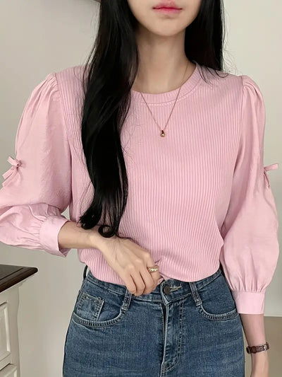 Zafryne – Elegante Bluse mit Puffärmeln
