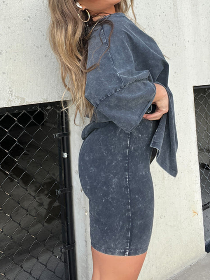 Zweiteiliges Set mit Oversized-Shirt | Lässiger Stil | Bequem & Modern