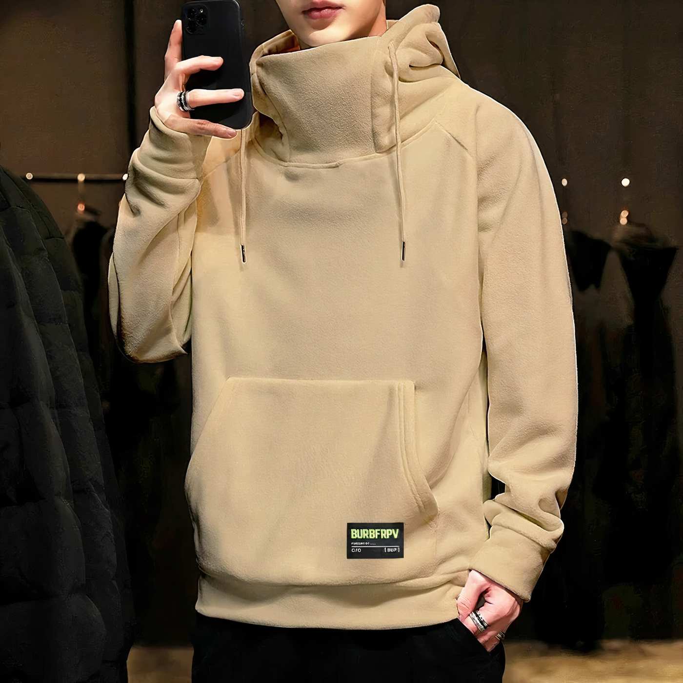 Avelena | Dicker Polar-Fleece-Hoodie für Männer