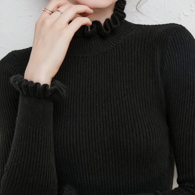 Avelena | Modischer Pullover mit Spitzenkragen