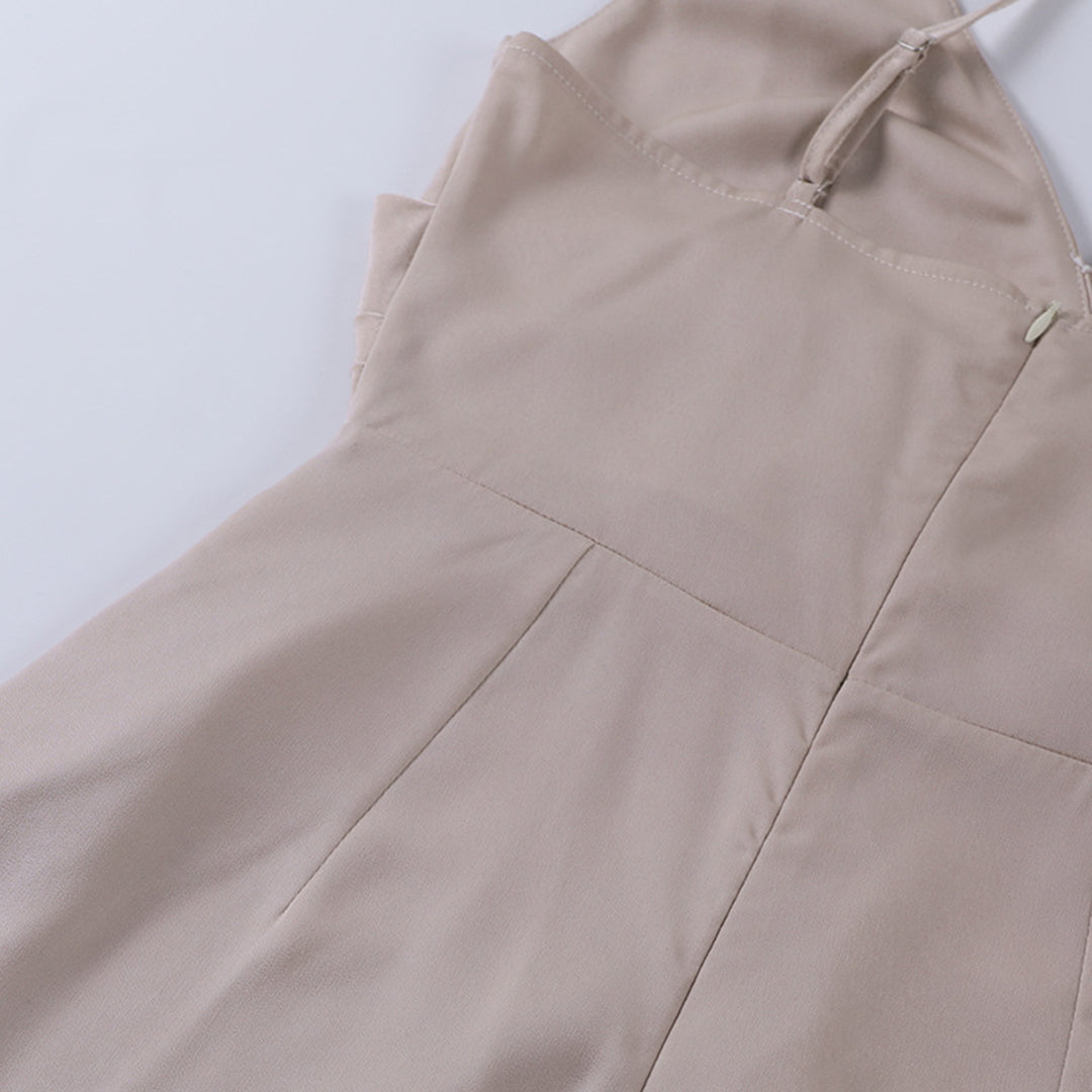 Satin-Maxikleid mit Spaghettiträgern | Sinnlich und Elegant | Femininer Stil