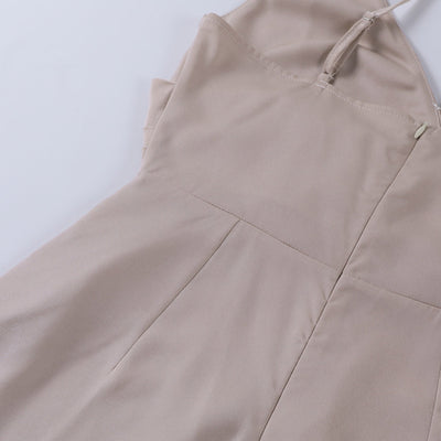 Satin-Maxikleid mit Spaghettiträgern | Sinnlich und Elegant | Femininer Stil