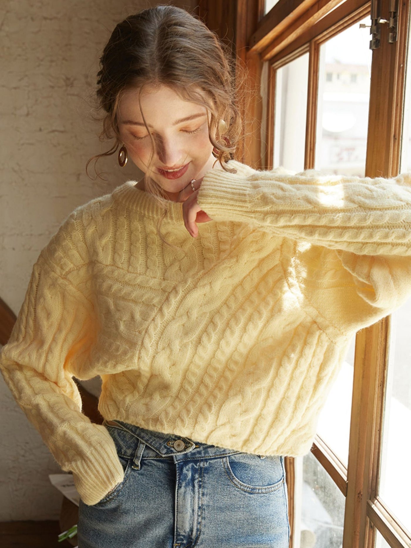 Zopfmuster-Pullover | Oversized-Look | Gemütlicher Stil