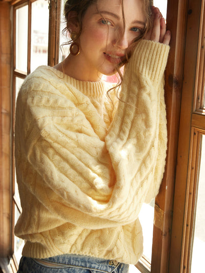 Zopfmuster-Pullover | Oversized-Look | Gemütlicher Stil