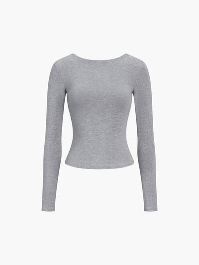 Langarm-Shirt mit Rundhalsausschnitt | Weiche Baumwolle | Minimalistisch & Vielseitig
