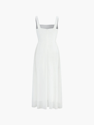 Elegantes Midikleid | Quadratischer Ausschnitt | Zeitlose Raffinesse
