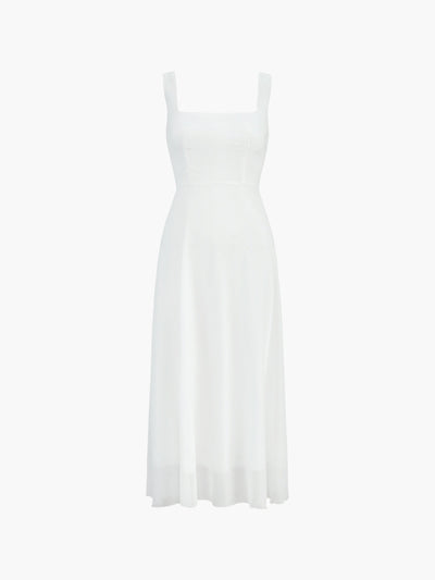 Elegantes Midikleid | Quadratischer Ausschnitt | Zeitlose Raffinesse