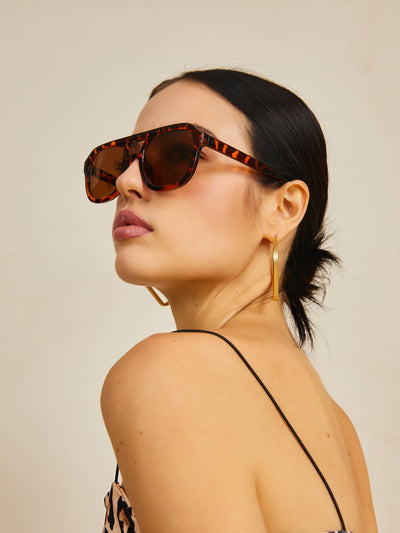 NOVA - Sonnenbrille mit Leopardenmuster