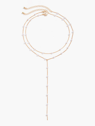 Goldbeschichtete handgemachte Perlenkette