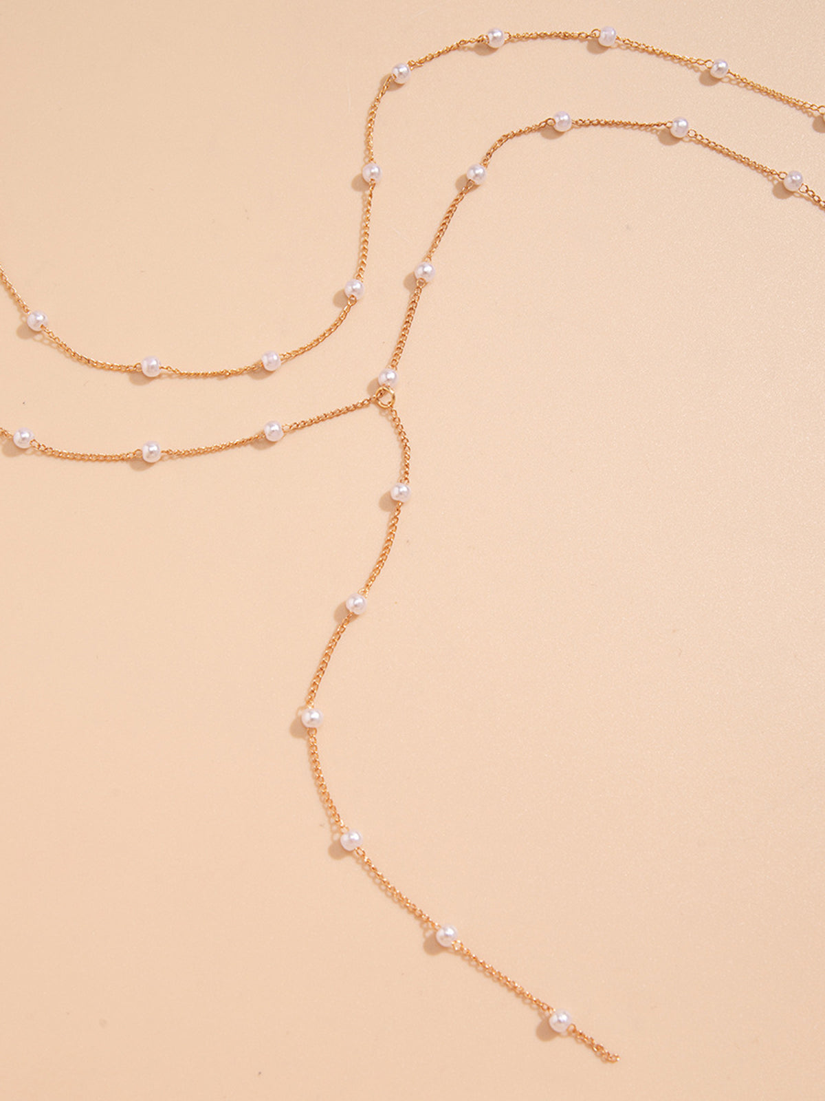 Goldbeschichtete handgemachte Perlenkette