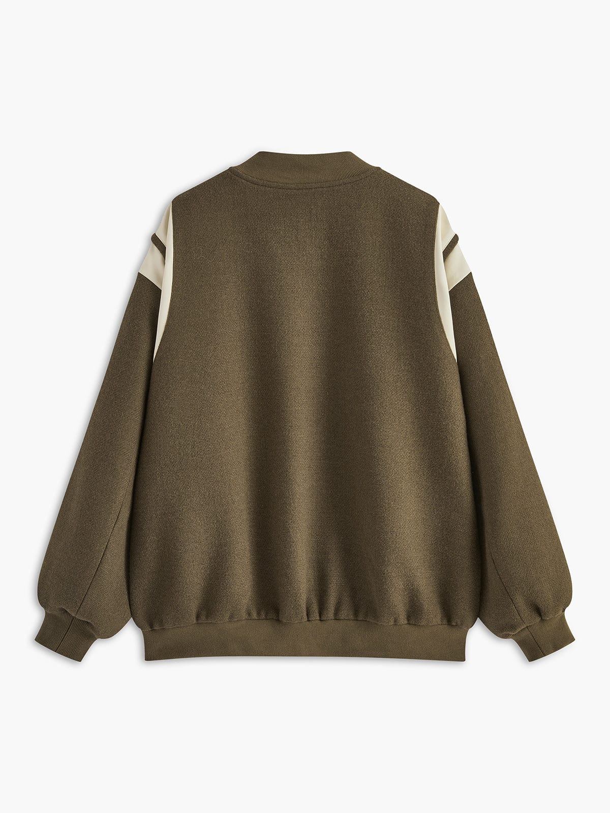 Molly | Lässige Varsity-Jacke im Retro-Stil mit gestreiften Ärmeldetails und gerippten Bündchen