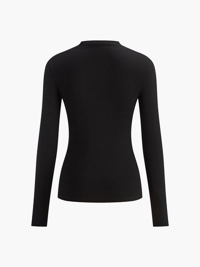 Asymmetrisches Langarmshirt | Modern & Stilvoll | Kontrasteffekt