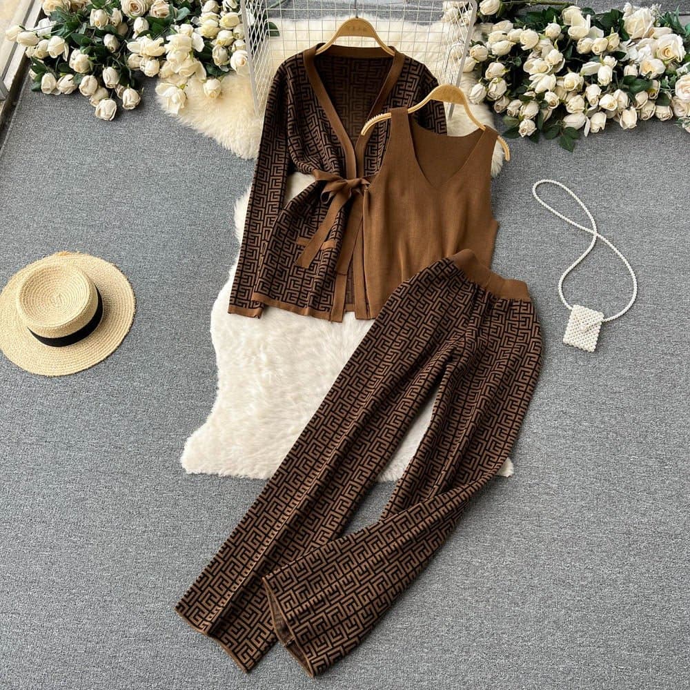 Avelena | Dreiteiliges Strickwaren-Set
