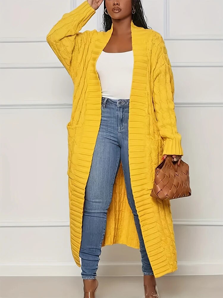 Avelena | Grobstrick-Cardigan mit Taschen
