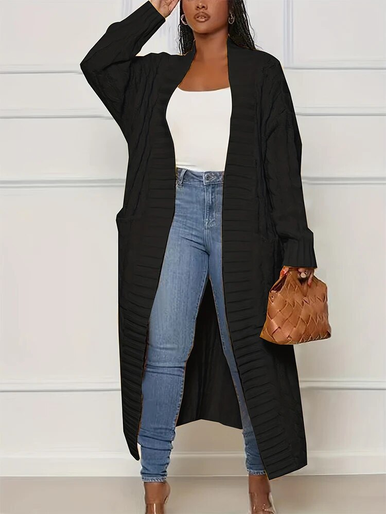Avelena | Grobstrick-Cardigan mit Taschen
