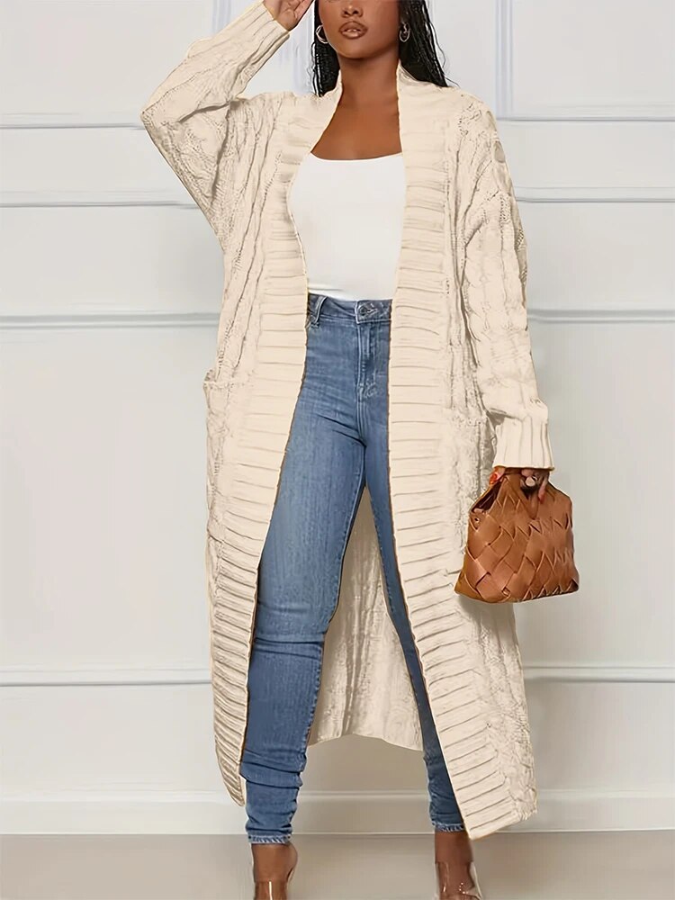 Avelena | Grobstrick-Cardigan mit Taschen