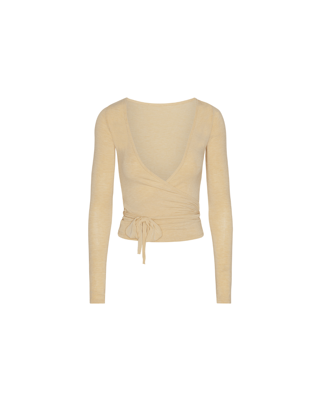 Wickelbluse - Beige