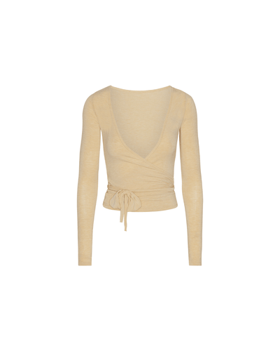Wickelbluse - Beige