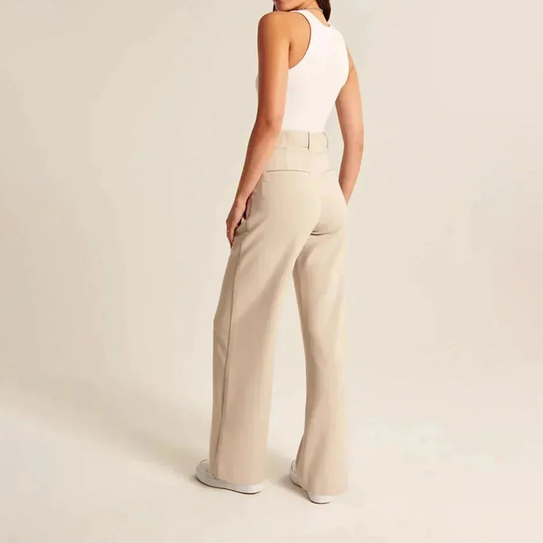 Seraphelle – Elegante High-Waist-Hose mit weitem Bein