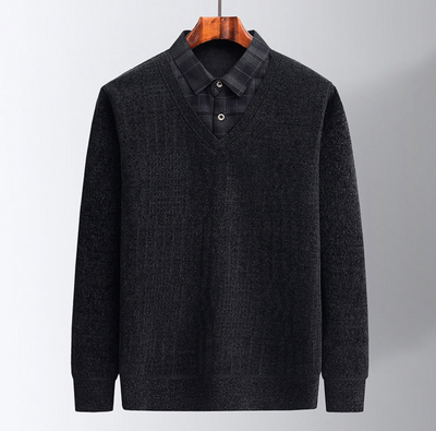 Avelena | Pullover mit Hemdkragen