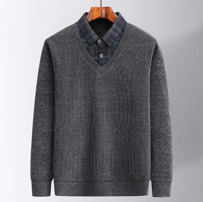 Avelena | Pullover mit Hemdkragen