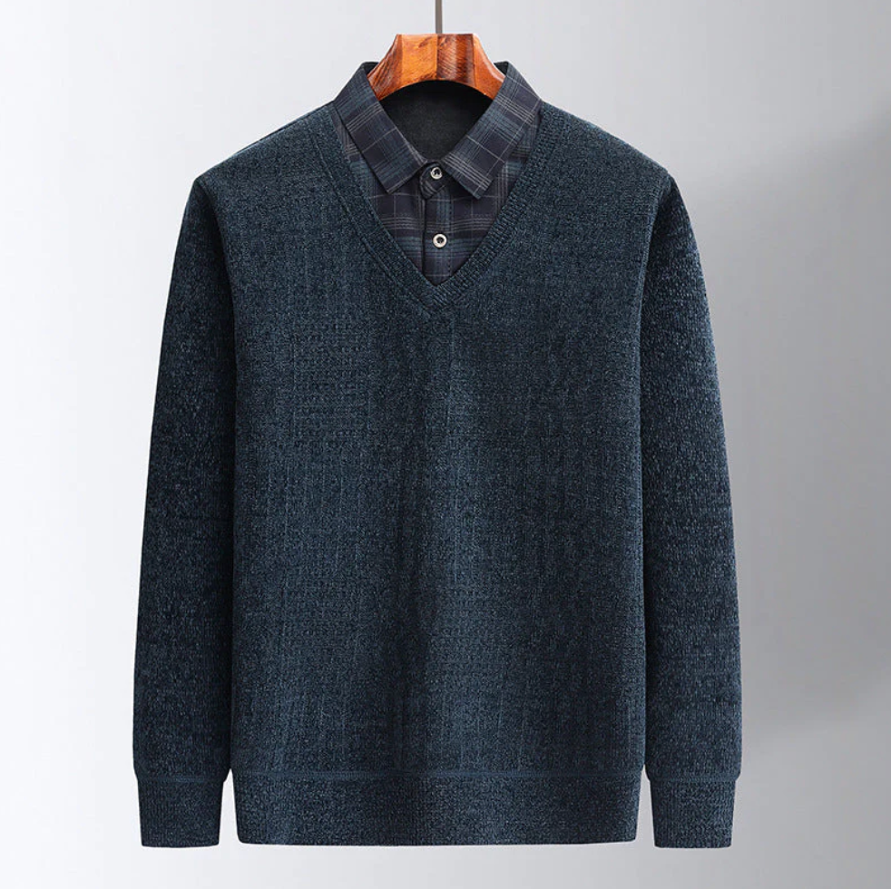 Avelena | Pullover mit Hemdkragen