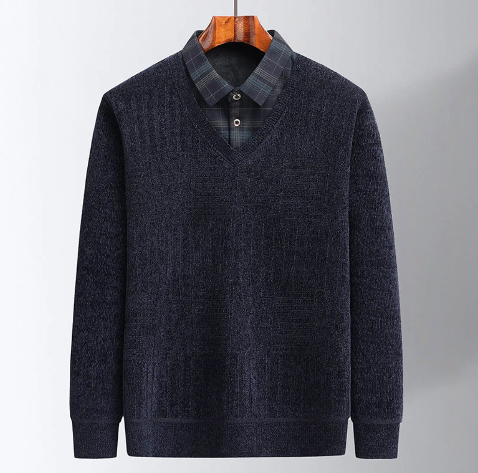 Avelena | Pullover mit Hemdkragen