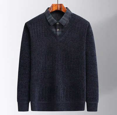 Avelena | Pullover mit Hemdkragen