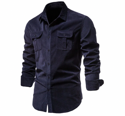 Avelena | Elegantes Cord Hemd mit Kragen