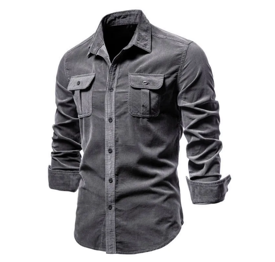 Avelena | Elegantes Cord Hemd mit Kragen