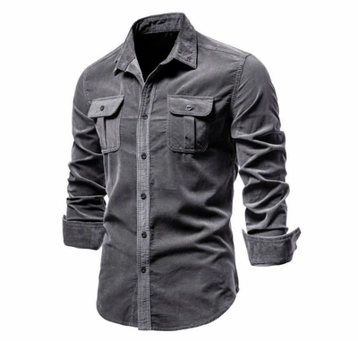 Avelena | Elegantes Cord Hemd mit Kragen