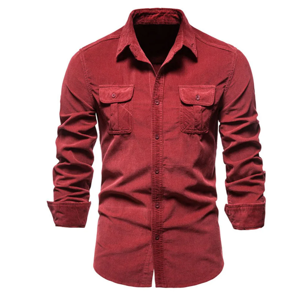 Avelena | Elegantes Cord Hemd mit Kragen