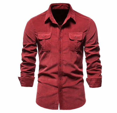 Avelena | Elegantes Cord Hemd mit Kragen