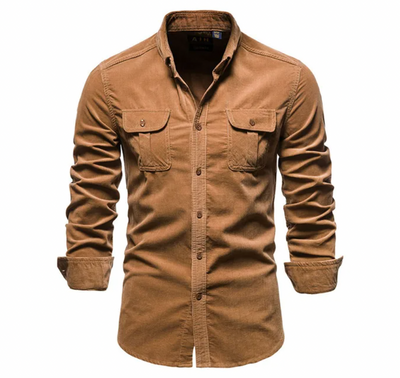Avelena | Elegantes Cord Hemd mit Kragen